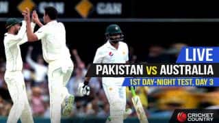 Live Cricket Score, Pakistan vs Australia, 1st day-night Test, Day 3 at Brisbane: STUMPS